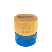 RAW Wood Top Grinder with Blue Glass Jar Canada
