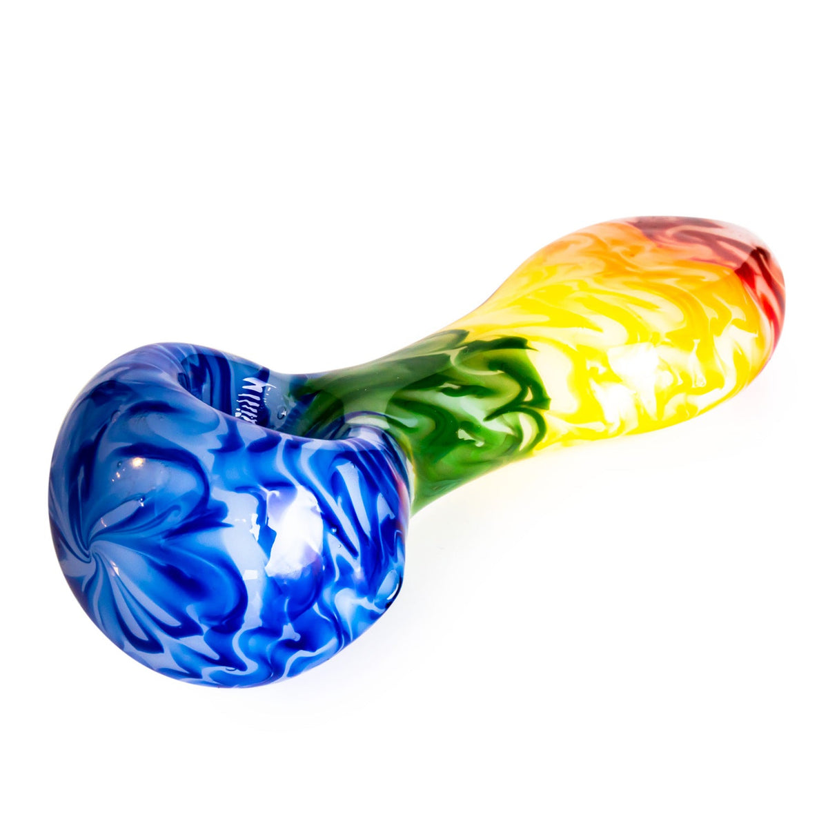 Red Eye Glass 4.5" Rainbow Spoon Hand Pipe Head Candy Canada — Head