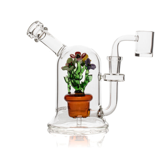 Red Eye Glass 6.5" Bouquet Concentrate Rig 5 flowers in pot Canada