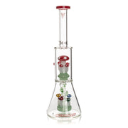 Red Eye Glass Amanita Red Mushroom Dual Chamber Water Pipe Canada