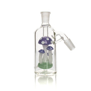 Purple Slyme 5 Mushroom Red Eye Glass Novelty 14mm Ash Catcher 45 Degree