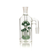 Jade Green 5 Mushroom Red Eye Glass Novelty 14mm Ash Catcher 90 Degree 