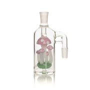 Pink Slyme  5 Mushroom Red Eye Glass Novelty 14mm Ash Catcher 90 Degree 