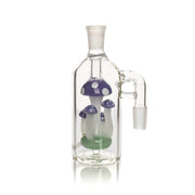Purple Slyme  5 Mushroom Red Eye Glass Novelty 14mm Ash Catcher 90 Degree 