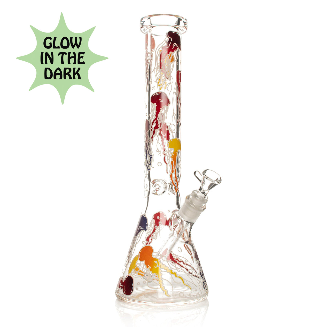 Red Eye Glass 15" Glow in the Dark Jellyfish Bong Canada