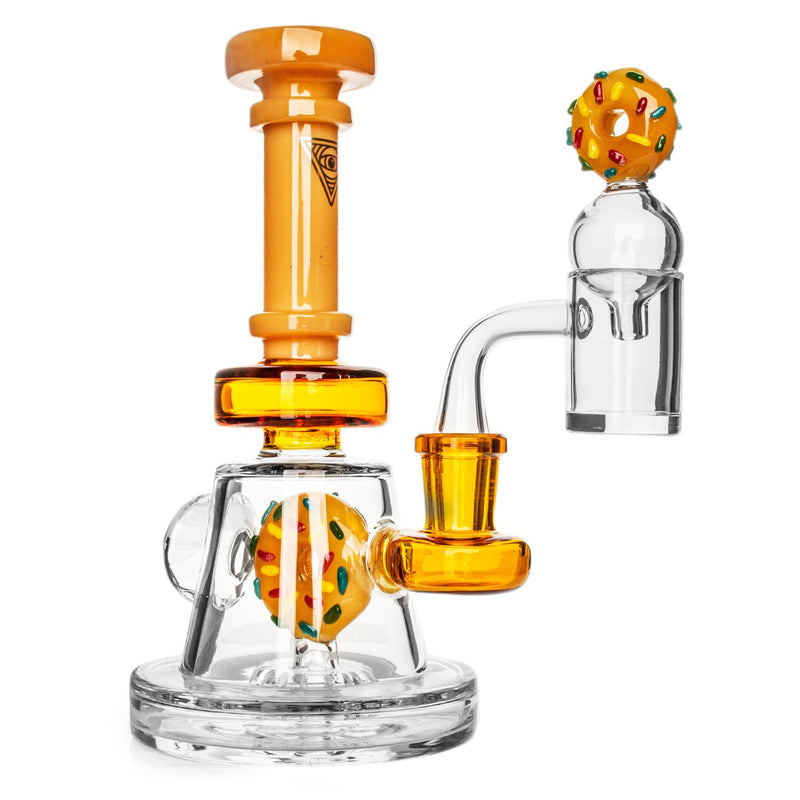 Red Eye Glass 8" Jade Yellow Freshly Baked Concentrate Rig Set Canada