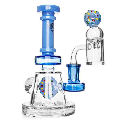 Red Eye Glass 8" Periwinkle Freshly Baked Concentrate Rig Set Canada