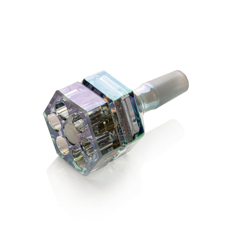 Metallic Finish Glass Revolver Revolution Bowl with 6 chambers for smoking weed in bongs Canada