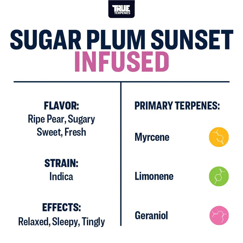 Sugar Plum Sunset Flavor Infused Strain Profile True Terpenes Canada