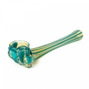 Teal 4" Glass Hash Pipe