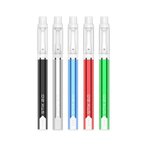 Yocan Stix 2.0 Auto-Draw 510 Battery with Ceramic Cartridge All Colours Black Silver Blue Red and Green Canada