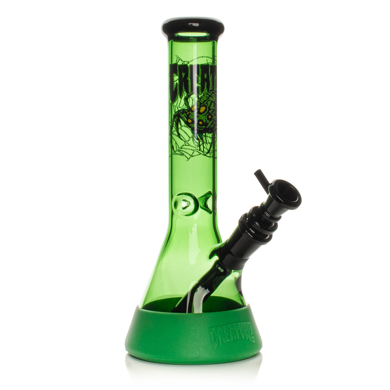 Creature Skate Spindel Spider Green Glass Bong with Silicone Base Cover Canada