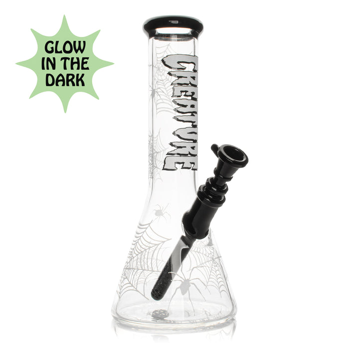 GEAR Premium x Creature 12" Glow in the Dark Spider Web Bong