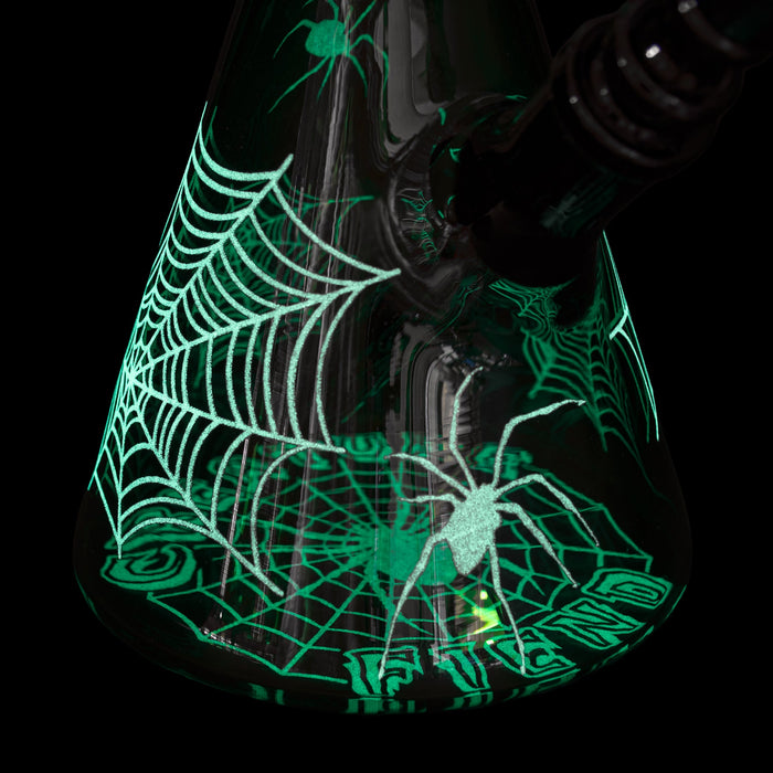GEAR Premium x Creature 12" Glow in the Dark Spider Web Bong