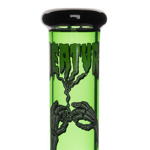 Creature Skate Green Glass Bong with Removable Silicone Base Cover Canada