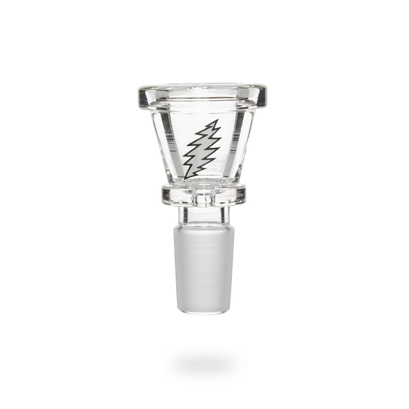 GEAR Premium Grateful Dead Lightning Bolt 14mm Pull Out Bowl for Bongs Clear