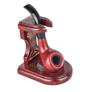 Cherry Wood Middle Earth pipe stand with officially licensed The Lord of the Rings design with Elvish text Canada