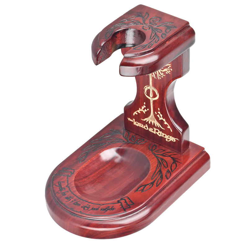 Cherry Wood Middle Earth pipe stand with officially licensed The Lord of the Rings design with Elvish text Canada