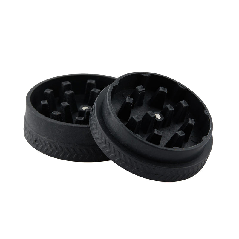 Close-up of 55mm OCB grinder with smooth teeth and durable design