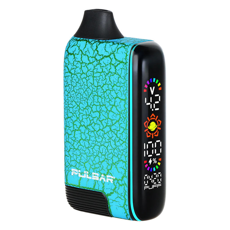 Calcite Rupture Teal and Green Pulsar 510 DL 5.0 Crackle Series Cartridge Batteries