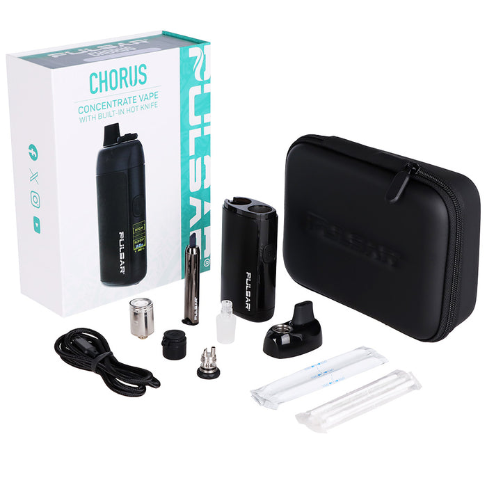 Pulsar Chorus Concentrate Vaporizer with Built In Hot Knife, Concentrate Storage and 14mm Waterpipe Bong Adapter Canada