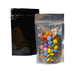 Black Vista Stand-up Mylar Bag with Gusset 1/4oz 4x6" with Tear Notch Canada