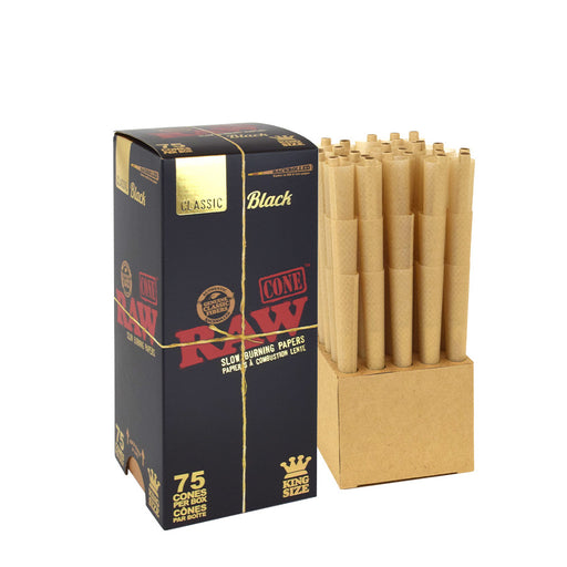 RAW Black King Size Cones 75 Pack Buy Online in Canada