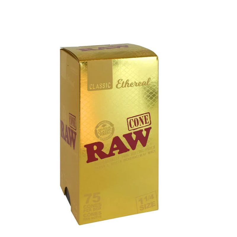 RAW Ethereal 1 1/4 Size Pre-Rolled Cones Bulk Box of 75 Canada