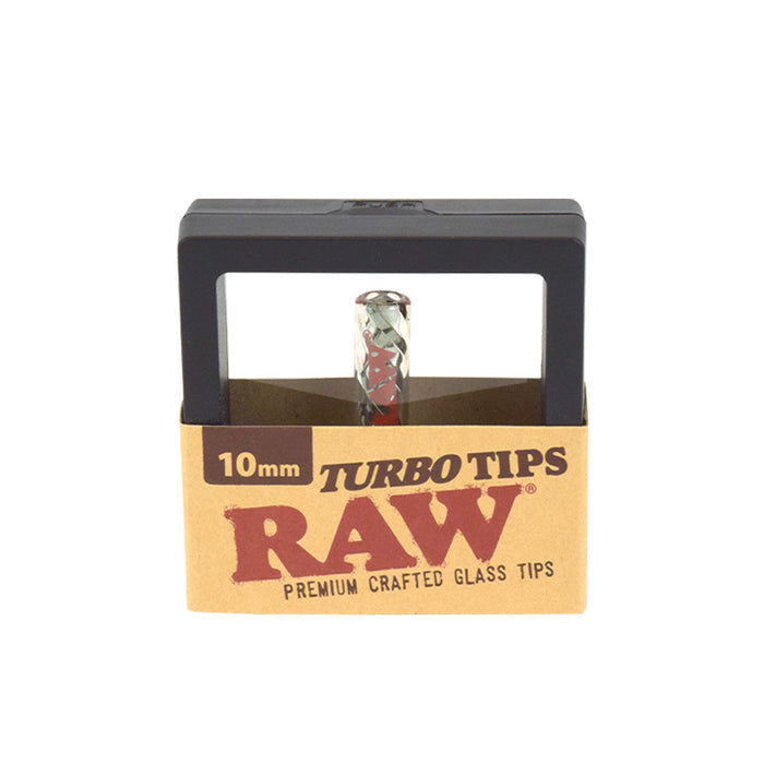 10mm RAW Glass Turbo Tips with Twisted Airflow Glass Rolling Tips