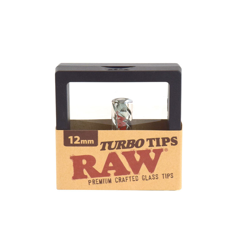 12mm RAW Glass Turbo Tips with Twisted Airflow Glass Rolling Tips