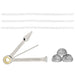 Set of metal pipe tools including a hook, tamper, and three mesh pipe screens for the Lord of the Rings Churchwarden Gandalf Pipes