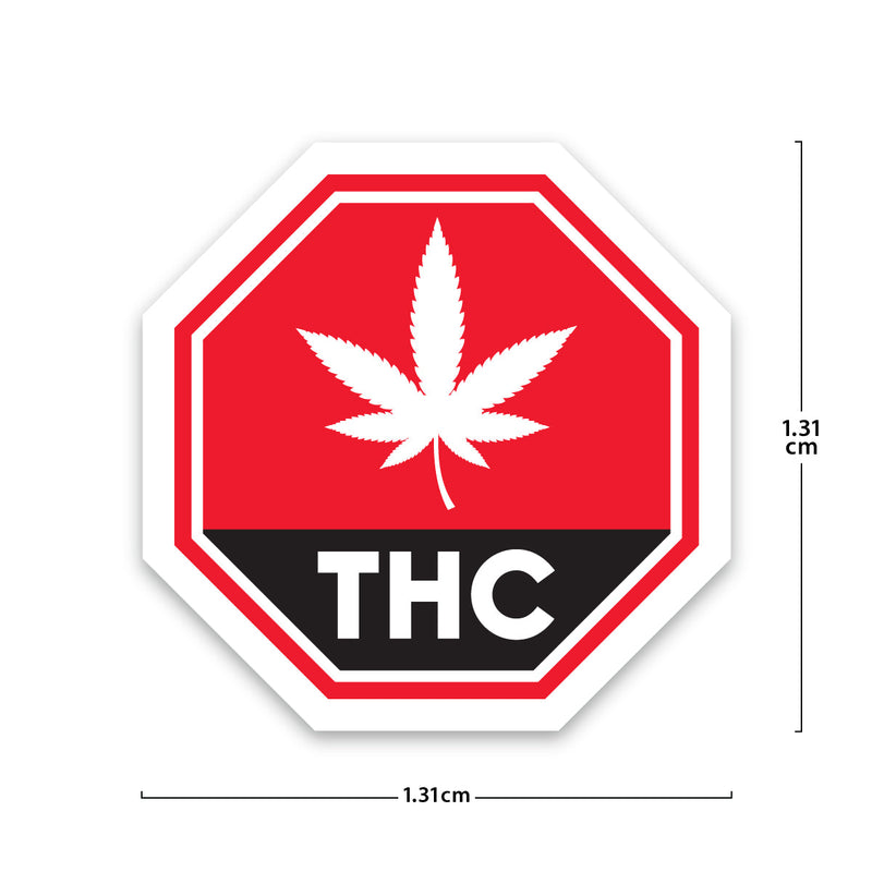 THC Stickers and compliance labels for cannabis
