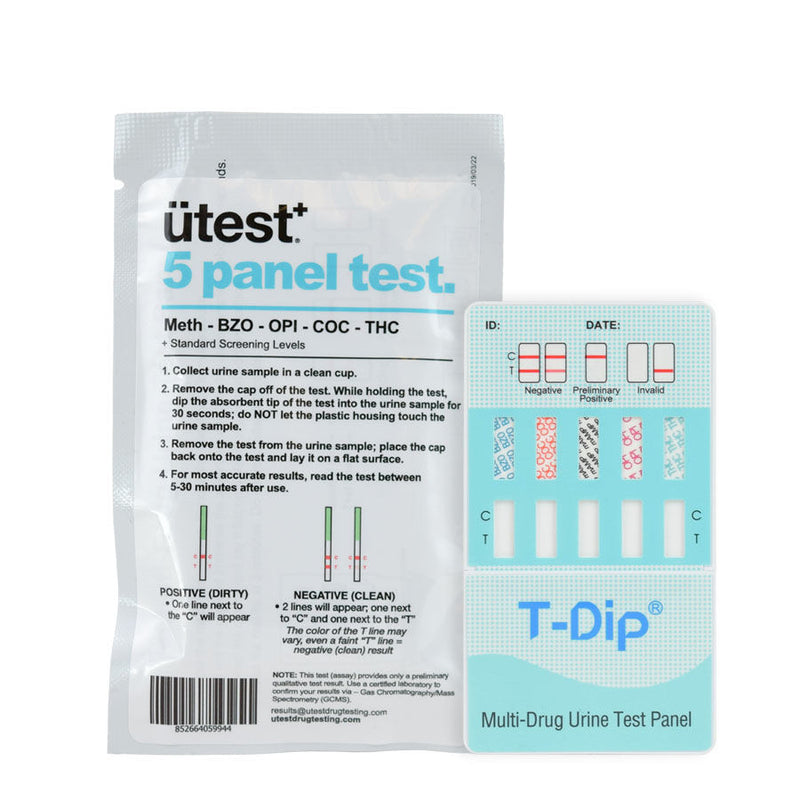 5 Panel at Home Urine Drug Test for meth benzo opiates cocaine and thc canada