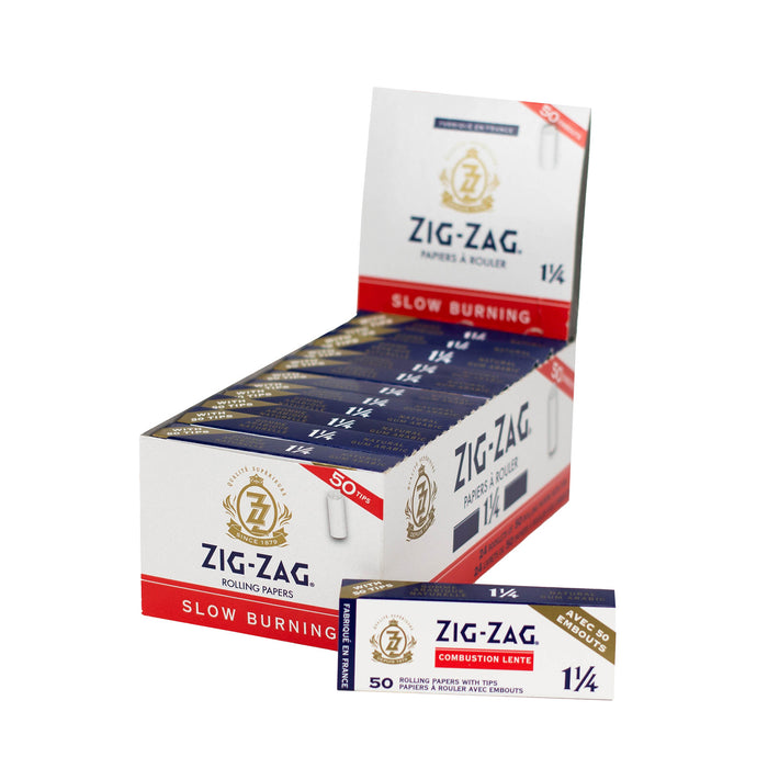 Zig Zag White 1 1/4 Rolling Papers with Tips Canada