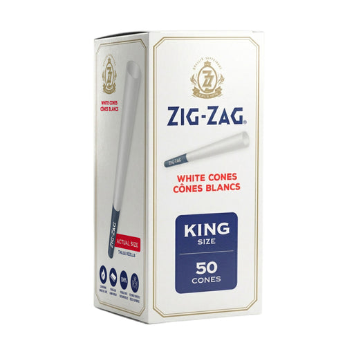 Box of Zig-Zag white cones in King Size Bulk Box of 50