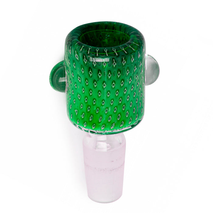 Green Trapped Bubble Barrel Pull Out Red Eye Glass