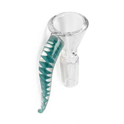 Teal 14mm Helix Cone Pull Out Bowl by Red Eye Glass Canada