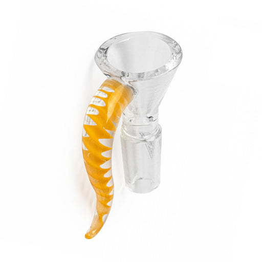 Yellow 14mm Helix Cone Pull Out Bowl by Red Eye Glass Canada