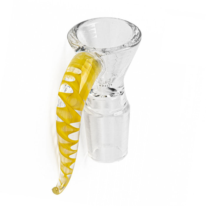 Yellow Red Eye Glass Helix Twist Pull Out Bowl 19mm Canada