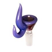 14mm Bowl with mixed colours and long purple handle