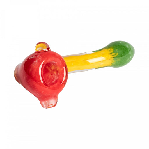 Rasta Fritter Glass Sherlock Pipe Red Eye Glass Canada