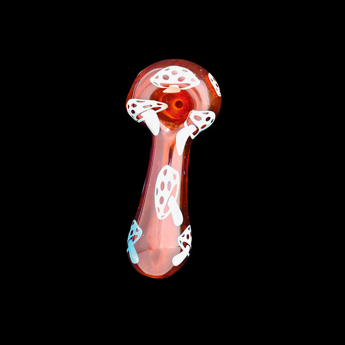 Red Eye Glass Amber Mushrooms Hand Pipe Canada