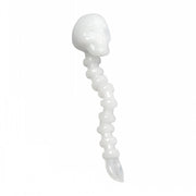White Skeleton Dabber Red Eye Glass