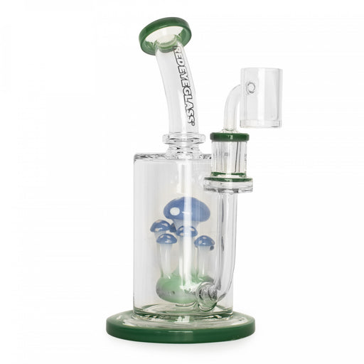 Jade Green Mushroom Concentrate Rig Bubbler Red Eye Glass Canada