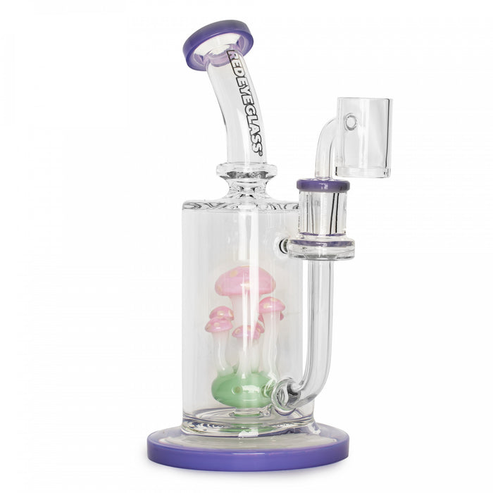 Pink Mushroom Concentrate Rig Bubbler Red Eye Glass Canada