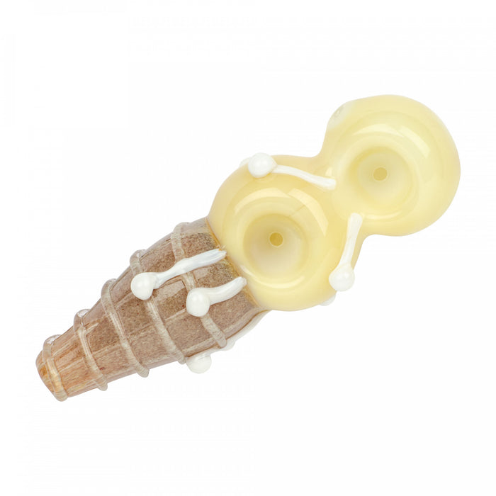 Dual Bowl Ice Cream Hand Pipe by Red Eye Glass Canada