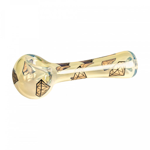 Colour Changing Spoon Pipe with Gold Diamonds