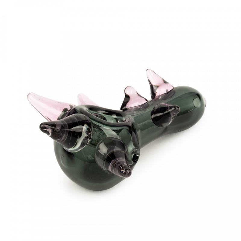 Red Eye Glass Smoke Spiked Hand Pipe with Screen Canada