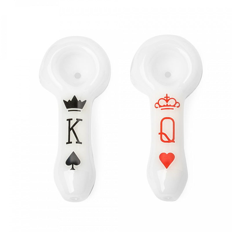 Matching King and Queen Spoon Hand Pipes by Red Eye Glass Canada