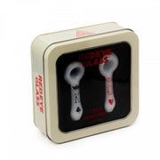 Red Eye Glass King and Queen Matching Pipe Set with Collectible Tin Canada